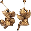 image:imageDesign Toscano JE930801 Trumpeting Angels of Peters Square Holiday Statue Ornaments Set of Two Boy amp Girl 7 inches Wide 13 inches Tall Handcast Polyresin Antique Gold FinishBoy  Girl