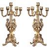 image:imageDesign Toscano Grande Chateau Beaumont Candelabra Candle Holders Set of Two 20 Inch Tall Cast Stone Resin Metallic Gold Finish