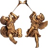 image:imageDesign Toscano JE930801 Trumpeting Angels of Peters Square Holiday Statue Ornaments Set of Two Boy amp Girl 7 inches Wide 13 inches Tall Handcast Polyresin Antique Gold FinishBoy  Girl