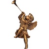 image:imageDesign Toscano JE930801 Trumpeting Angels of Peters Square Holiday Statue Ornaments Set of Two Boy amp Girl 7 inches Wide 13 inches Tall Handcast Polyresin Antique Gold FinishGirl