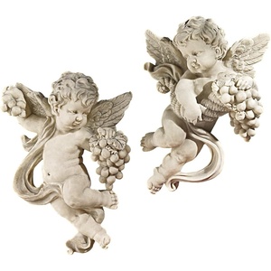 image:imageDesign Toscano Cherub Harvest Wall Sculptures Set of 2 Full Color 1050 x 450