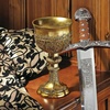 image:imageDesign Toscano Golden Chalice King Arthur Statue Medieval Decor Decorative