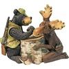 image:imageMoose and Black Bear in a Boat StatueFull Color Finish