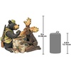 image:imageMoose and Black Bear in a Boat StatueFull Color Finish