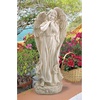 image:imageDesign Toscano Constances Conscience Angel IndoorOutdoor Religious Garden Statue 13 Inches Wide 10 Inches Deep 32 Inches High Handcast Polyresin Antique Stone FinishContances Conscience