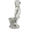 image:imageDesign Toscano Frances the Flower Girl Outdoor Garden Statue with Planter 21 Inch Tall Cast Stone Resin Antique Stone Finish
