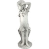 image:imageDesign Toscano Frances the Flower Girl Outdoor Garden Statue with Planter 21 Inch Tall Cast Stone Resin Antique Stone Finish