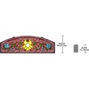 image:imageDesign Toscano Lady Astor DemiLune Stained Glass Window Hanging Panel 32 Inch Amethyst Moon 050 x 3350Ambrosia Wine