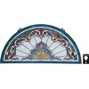image:imageDesign Toscano Lady Astor DemiLune Stained Glass Window Hanging Panel 32 Inch Amethyst Moon 050 x 3350Amethyst Moon