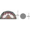 image:imageDesign Toscano Lady Astor DemiLune Stained Glass Window Hanging Panel 32 Inch Amethyst Moon 050 x 3350Amethyst Moon