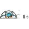 image:imageDesign Toscano Lady Astor DemiLune Stained Glass Window Hanging Panel 32 Inch Amethyst Moon 050 x 3350Heraldic Blue