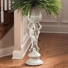 image:imageDesign Toscano Les Filles Joyeuses Dancing Maidens Pedestal Column Plant Stand with Urn 36 Inch Tall Cast Stone Resin Antique Stone Finish