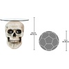 image:imageDesign Toscano Lost Souls Gothic Skull GlassTopped Table Bone