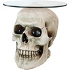 image:imageDesign Toscano Lost Souls Gothic Skull GlassTopped Table Bone