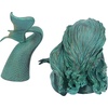 image:imageDesign Toscano Meara the Mermaid Swimmer IndoorOutdoor Garden Statue for Patio Pool or Lawn 16 Inches Wide 7 Inches Deep 7 Inches High Handcast Polyresin Green Verdigris Finish