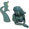 image:imageDesign Toscano Meara the Mermaid Swimmer IndoorOutdoor Garden Statue for Patio Pool or Lawn 16 Inches Wide 7 Inches Deep 7 Inches High Handcast Polyresin Green Verdigris Finish
