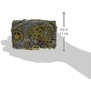 image:imageDesign Toscano Steampunk Cog and Turbine Gearbox Single Pewter Twin