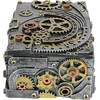 image:imageDesign Toscano Steampunk Cog and Turbine Gearbox Single Pewter Twin