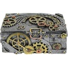 image:imageDesign Toscano Steampunk Cog and Turbine Gearbox Single Pewter Twin