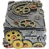 image:imageDesign Toscano Steampunk Cog and Turbine Gearbox Single Pewter Twin