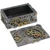 image:imageDesign Toscano Steampunk Cog and Turbine Gearbox Single Pewter Twin