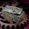 image:imageDesign Toscano Steampunk Cog and Turbine Gearbox Single Pewter Twin
