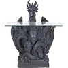 image:imageDesign Toscano The Subservient Dragon GlassTopped Sculptural Table 33 Inch Gray Stone Finish