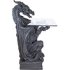image:imageDesign Toscano The Subservient Dragon GlassTopped Sculptural Table 33 Inch Gray Stone Finish