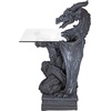 image:imageDesign Toscano The Subservient Dragon GlassTopped Sculptural Table 33 Inch Gray Stone Finish