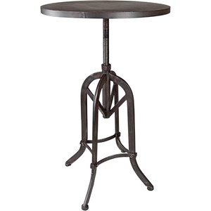 image:imageDesign Toscano Industrial Revolution Adjustable Height Side Table Black 25 Inch