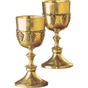 image:imageDesign Toscano TV8747 Grape Harvest Wine Goblet 7 Inch Faux Gold 8 fluid ouncesSet of 2