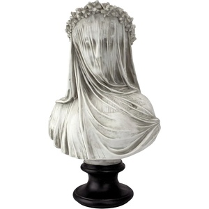 image:imageDesign Toscano Veiled Maiden Indoor Bust Statue 9 Inch Wide 14 Inch Tall