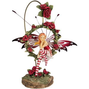 image:imageDesign Toscano QS232882 Radiant Rose Fairy Dangling Statue with Display Stand 9 Inch Polyresin Full ColorRadiant Rose