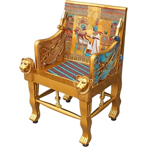 image:imageDesign Toscano King Tutankhamens Tomb Egyptian Throne Chair 41 Inch Gold