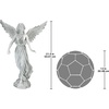 image:imageDesign Toscano Angel of Patience Statue Large 37 Inch Polyresin Antique StoneMedium  21 Inch