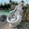 image:imageDesign Toscano Daydreaming Mermaid of Langeline Cove Coastal Decor Garden Statue 35 Inch Polyresin Antique StoneDaydreaming