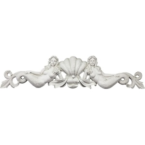 image:imageDesign Toscano Daydreaming Mermaid of Langeline Cove Coastal Decor Garden Statue 35 Inch Polyresin Antique StonePediment