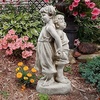 image:imageDesign Toscano Back to Back Brother and Sister Garden Children Statue