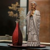 image:imageDesign Toscano Meditative Asian Decor Grand Temple IndoorOutdoor Garden Statue Large 40 inches tall Cast Stone Resin Dark Stone FinishBodh Gaya Buddha