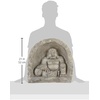 image:imageDesign Toscano Meditative Asian Decor Grand Temple IndoorOutdoor Garden Statue Large 40 inches tall Cast Stone Resin Dark Stone FinishBuddha Sanctuary Asian