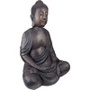 image:imageDesign Toscano Meditative Asian Decor Grand Temple IndoorOutdoor Garden Statue Large 40 inches tall Cast Stone Resin Dark Stone FinishJapanese Buddha