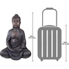 image:imageDesign Toscano Meditative Asian Decor Grand Temple IndoorOutdoor Garden Statue Large 40 inches tall Cast Stone Resin Dark Stone FinishJapanese Buddha