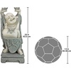 image:imageDesign Toscano Meditative Asian Decor Grand Temple IndoorOutdoor Garden Statue Large 40 inches tall Cast Stone Resin Dark Stone FinishJolly Hotei Laughing Buddha
