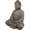 image:imageDesign Toscano Meditative Asian Decor Grand Temple IndoorOutdoor Garden Statue Large 40 inches tall Cast Stone Resin Dark Stone FinishMeditating Buddha