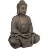 image:imageDesign Toscano Meditative Asian Decor Grand Temple IndoorOutdoor Garden Statue Large 40 inches tall Cast Stone Resin Dark Stone FinishMeditating Buddha