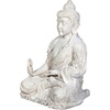 image:imageDesign Toscano Meditative Asian Decor Grand Temple IndoorOutdoor Garden Statue Large 40 inches tall Cast Stone Resin Dark Stone FinishTraditional Buddha