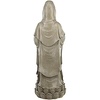 image:imageDesign Toscano Standing GuanYin Patroness Compassion Lotus Asian Decor IndoorOutdoor Garden Statue 25 inch Cast Stone Resin Faux Stone amp Metallic