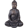 image:imageDesign Toscano Meditative Asian Decor Grand Temple IndoorOutdoor Garden Statue Large 40 inches tall Cast Stone Resin Dark Stone FinishJapanese Buddha