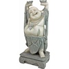 image:imageDesign Toscano Meditative Asian Decor Grand Temple IndoorOutdoor Garden Statue Large 40 inches tall Cast Stone Resin Dark Stone FinishJolly Hotei Laughing Buddha