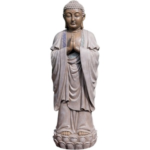 image:imageDesign Toscano Meditative Asian Decor Grand Temple IndoorOutdoor Garden Statue Large 40 inches tall Cast Stone Resin Dark Stone FinishBodh Gaya Buddha